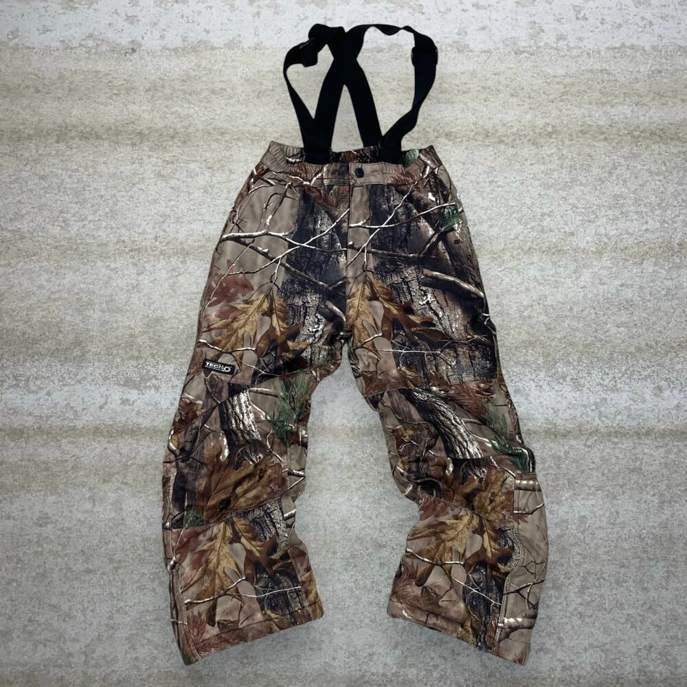 Vintage 90s Realtree Hunting Camo Overalls Youth S Baggy Wide Leg Fit Insulated